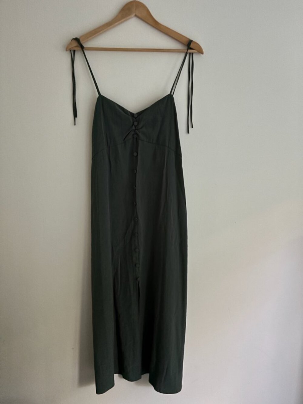 Zara Olive Green Slip Dress, size Small